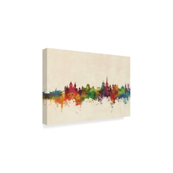 Michael Tompsett 'Lausanne Switzerland Skyline' Canvas Art,16x24